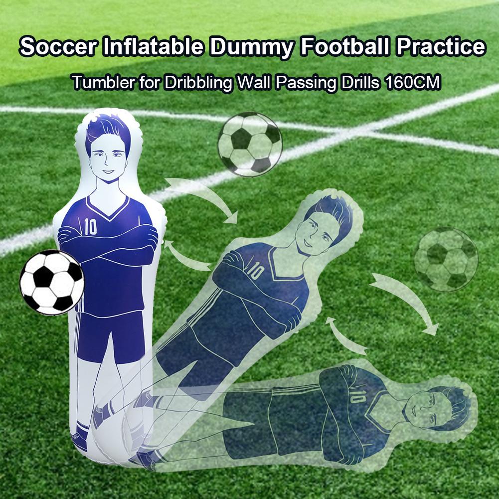 160CM PVC Adult Inflatable Football Training Goal Air Soccer Training Dummy Tool Inflatable Wall