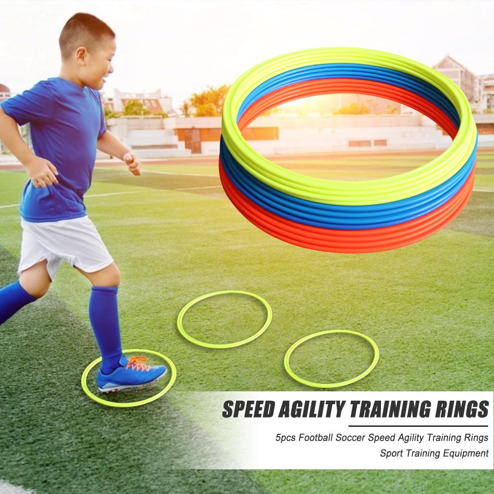 5/15pcs Durable Agility Training Rings Hit Color Football Soccer