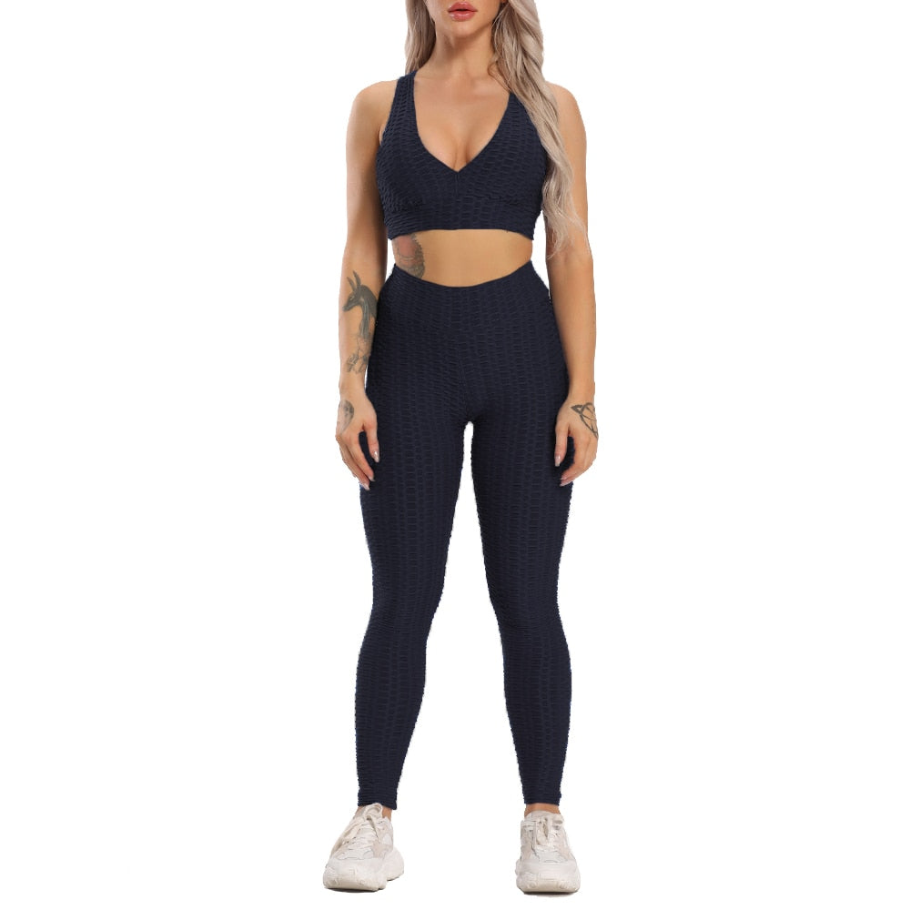 Hot Sale Yoga Sets Women Workout Clothes Dry Fit Sportswear Fitness Suit Sports Bra 2021 Jogging Sexy Gym Sets 2 pieces