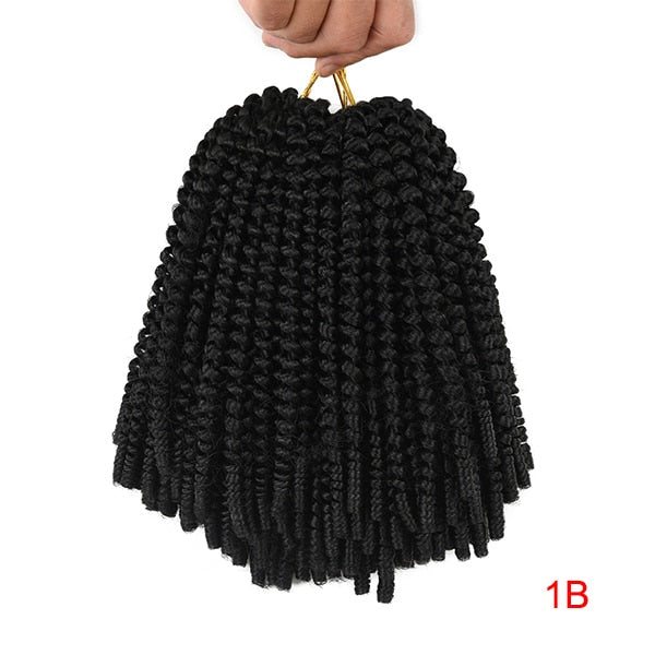 TOMO Ombre Spring Twist Hair Synthetic Crochet Braids Passion Twist 8Inch Pre-Twist Crochet Hair Extensions 30Roots Bomb Twist