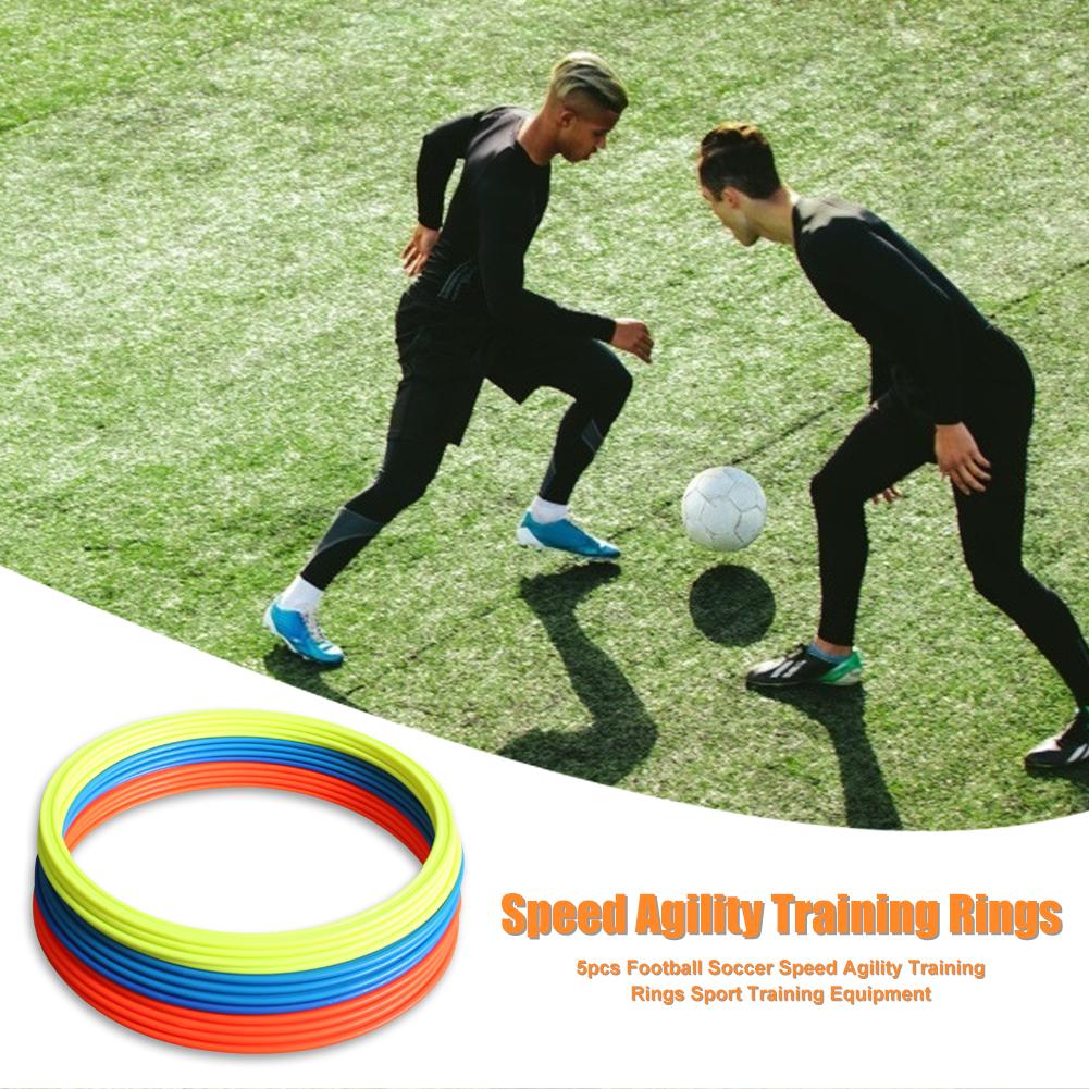 5/15pcs Durable Agility Training Rings Hit Color Football Soccer