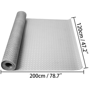 VEVOR Garage Floor Mat 1.66 mm thick Anti-Slip silver garage mat PVC Vinyl garage floor mat is suitable for underneath the car