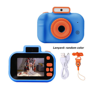 Open image in slideshow, Cartoon Kids Camera Toy 2 Inch HD IPS Screen Gift Kids Digital Camera USB Charging Toys for Christmas Birthday Gift
