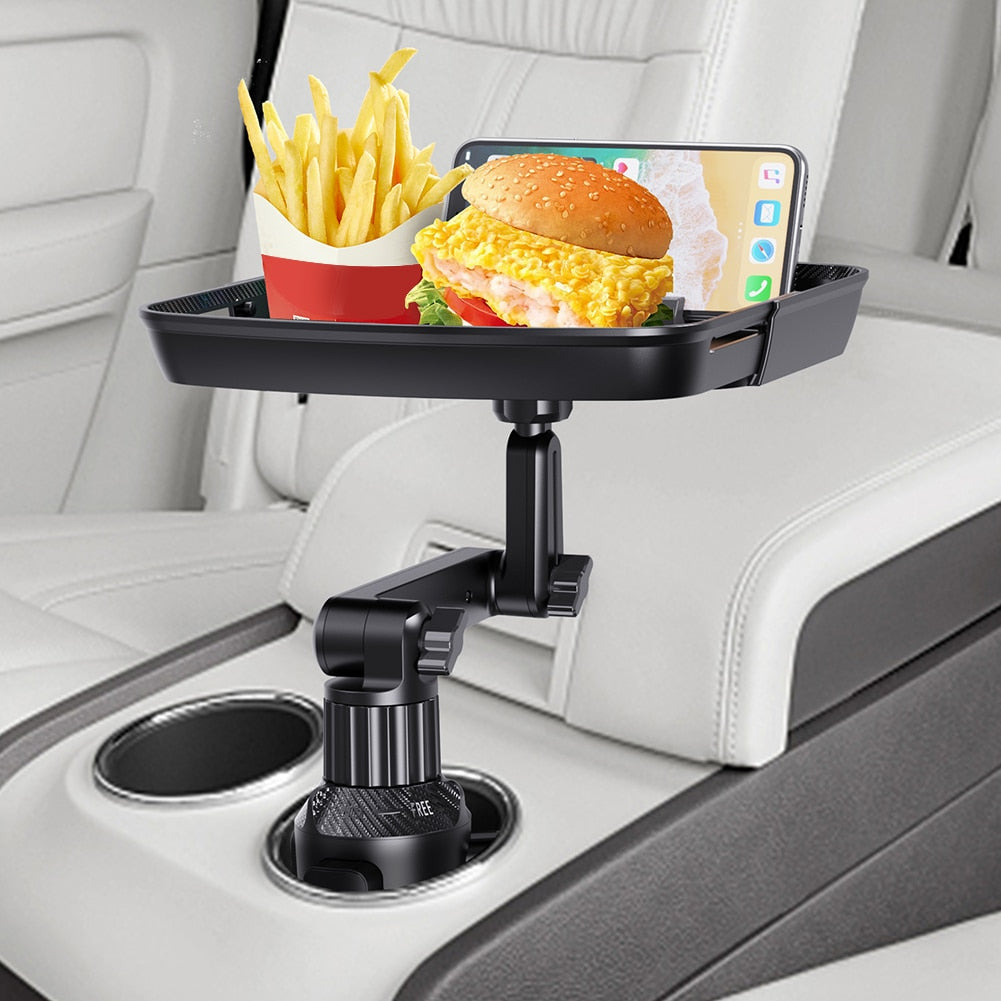 Universal Car Cup Holder Tray Adjustable Car Mobile Phone Mount 360° Swivel Accessory