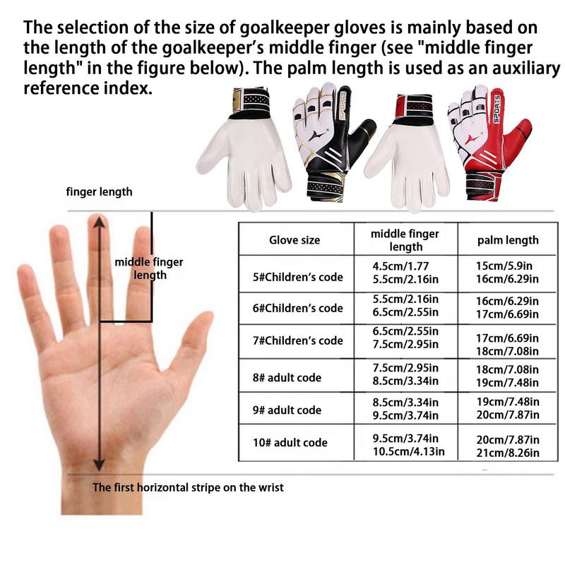 Goalie Goalkeeper Gloves Non-slip Soccer Super Finger Hand Protection Junior Keeper Football Gloves