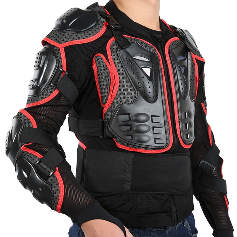Motorcycle Full Body Armor Jacket Spine Chest Protection Gear