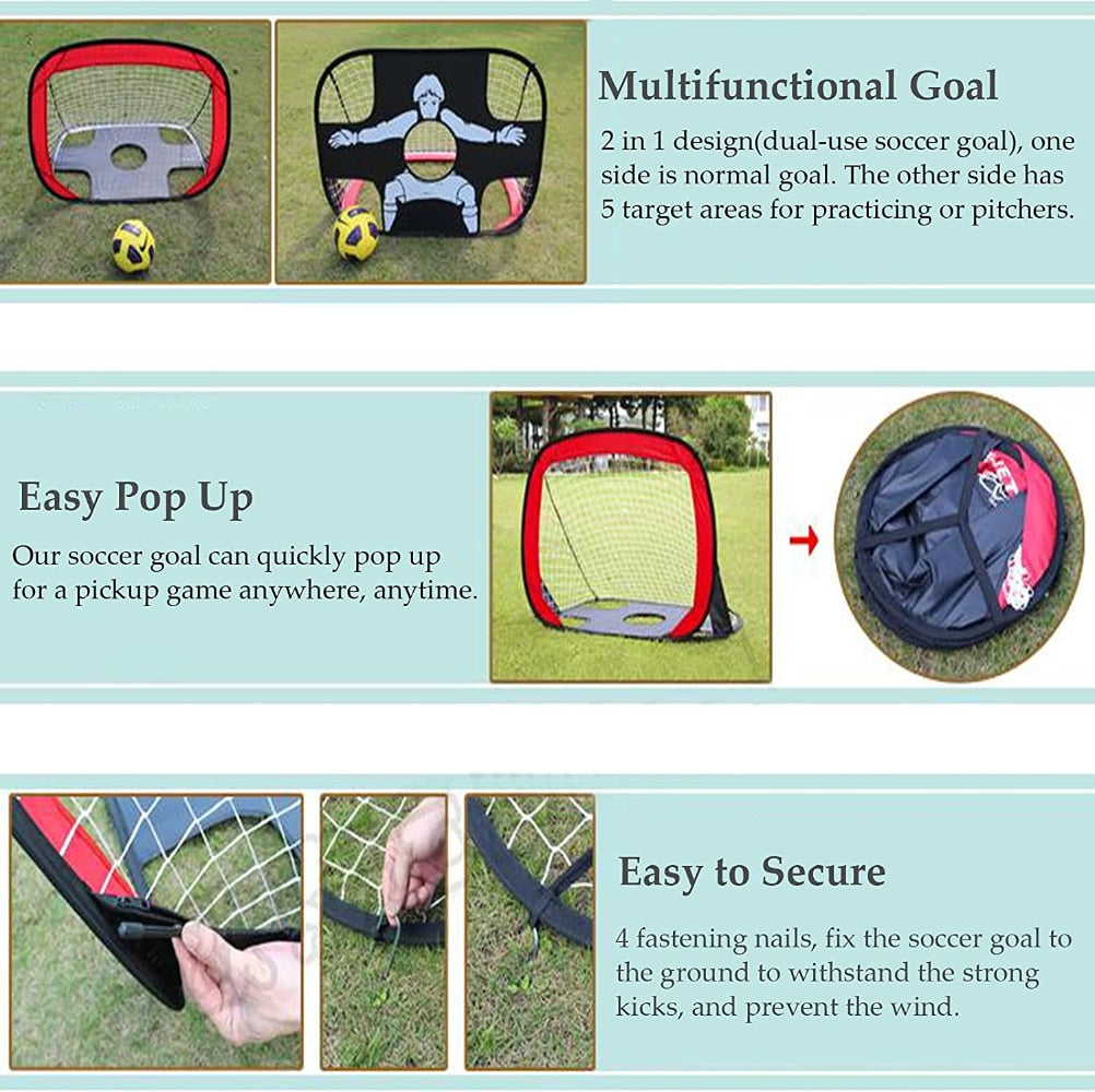 Folding Soccer Goal Portable Training Goal Mini Children's Football Target Net Toy soccer ball