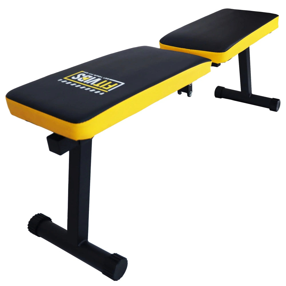 Steel Frame Fully Foldable Flat Incline Weight Training Exercise Bench