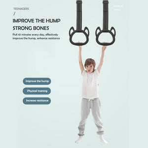 Kids Gymnastic Rings with Adjustable Strap Hand Tapes Professional Gym Pull-up