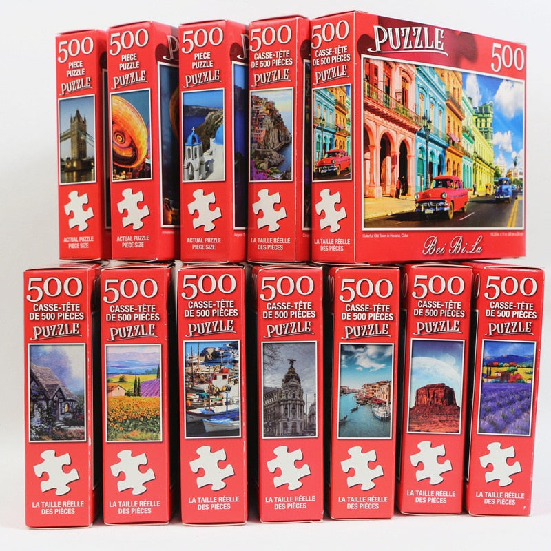 500 Pieces Jigsaw Puzzle Landscape Patterns Mini Jigsaw Puzzles For Kids Adults Gift