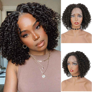 Open image in slideshow, X-TRESS Ombre Brown Kinky Curly Lace Front Wigs Synthetic With Baby Hair 18 Inch Middle Part Daily Lace Wigs

