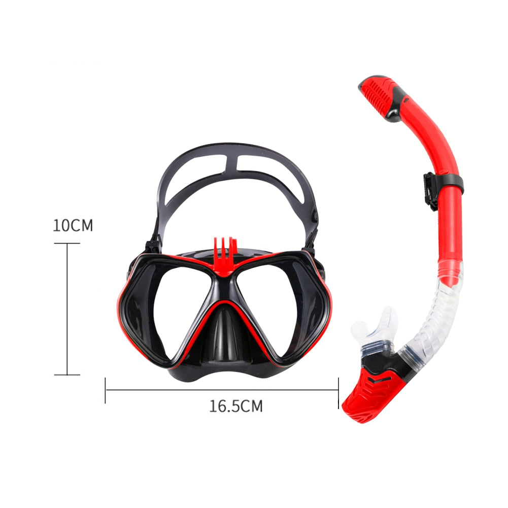 Professional Snorkel Diving Mask and Snorkels Goggles Glasses Diving Swimming Breath Tube Set Swimming Equipment