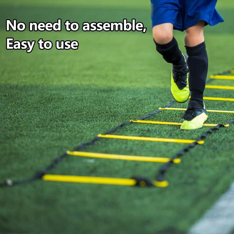 Soccer Agility Training Equipment Set 12 Rung Ladder Football Speed Ladder Disc Cones Steel Stakes