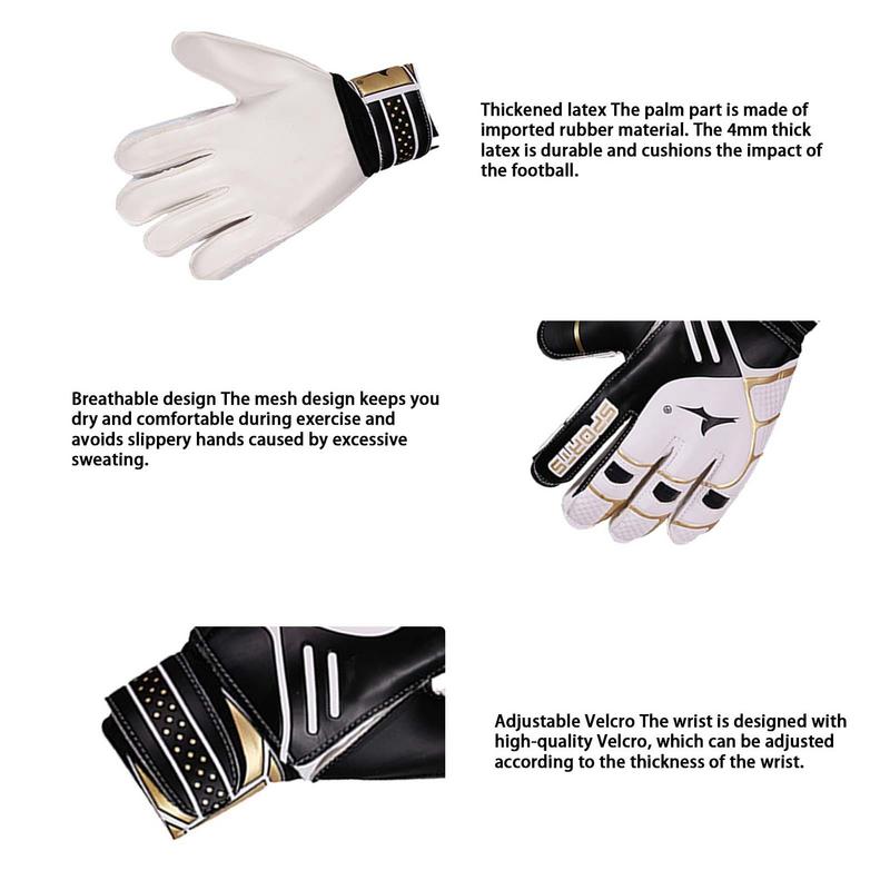Goalie Goalkeeper Gloves Non-slip Soccer Super Finger Hand Protection Junior Keeper Football Gloves