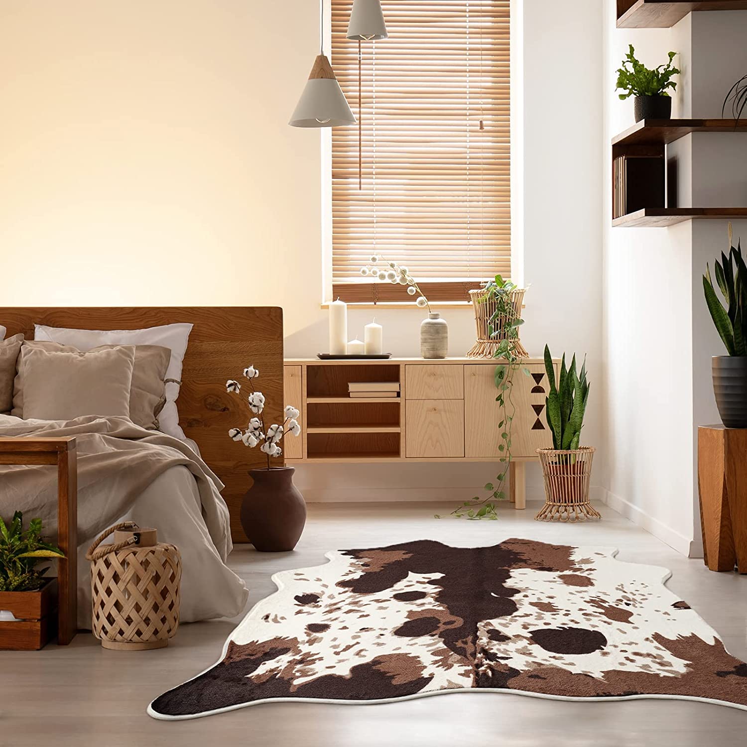 NOAHAS Zebra Print Rug Faux Fur Hide for Living Room Bedroom Cute Animal Print Carpet Western Home Decor Soft Skin Area Rug