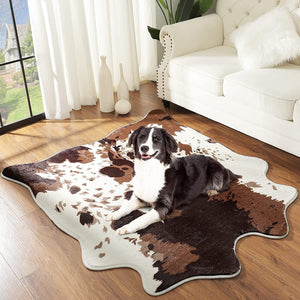 NOAHAS Zebra Print Rug Faux Fur Hide for Living Room Bedroom Cute Animal Print Carpet Western Home Decor Soft Skin Area Rug