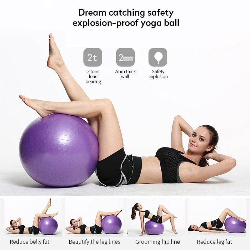 PVC Fitness Balls Yoga Ball Pilates Equipment Balance Ball 45cm/55cm/65cm/75cm/85cm