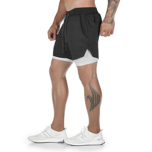 Open image in slideshow, Man Jogging Sportswear Mens 2 In 1 Beach Sport Shorts Running Shorts Workout Exercise Fitness Sweatpants
