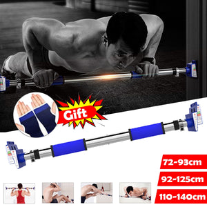 2in1 Door Horizontal Bars Adjustable Steel Home Gym Workout Chin-Up Pull Up Arm Training Bar Sport Fitness Sit-up Equipments New