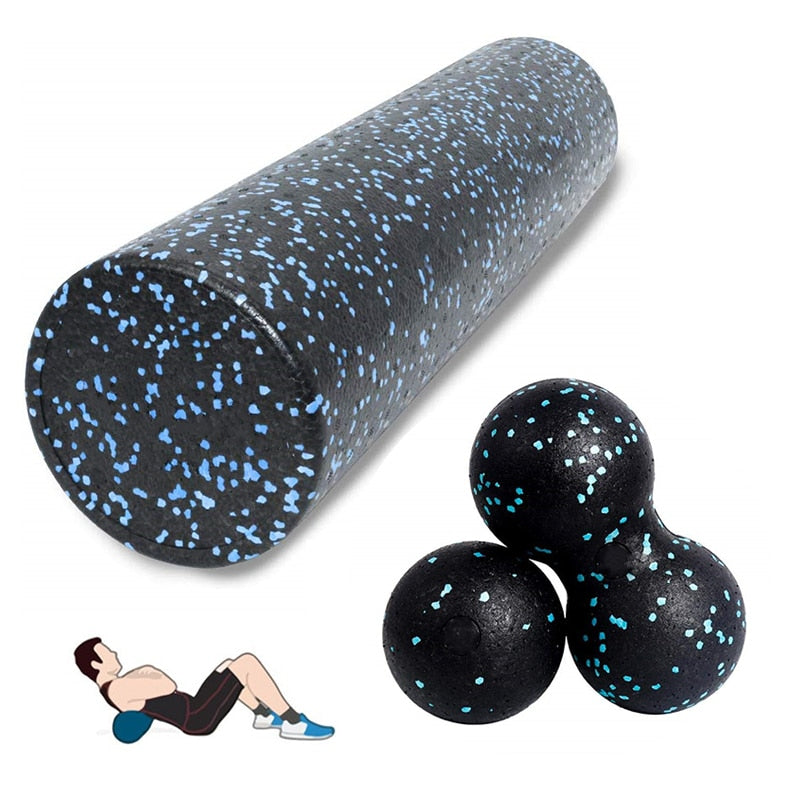 Yoga Block Roller Fitness Ball Set EPP High Density Foam Roller Deep Tissue Massage Pilates Body Muscle Release Exercises