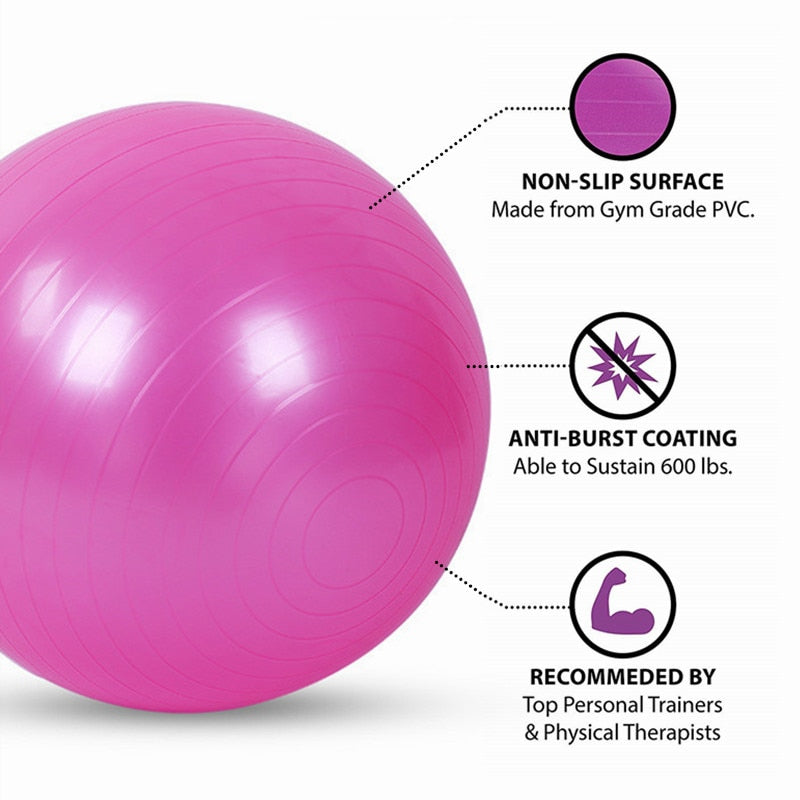 PVC Fitness Balls Yoga Ball Pilates Equipment Balance Ball 45cm/55cm/65cm/75cm/85cm