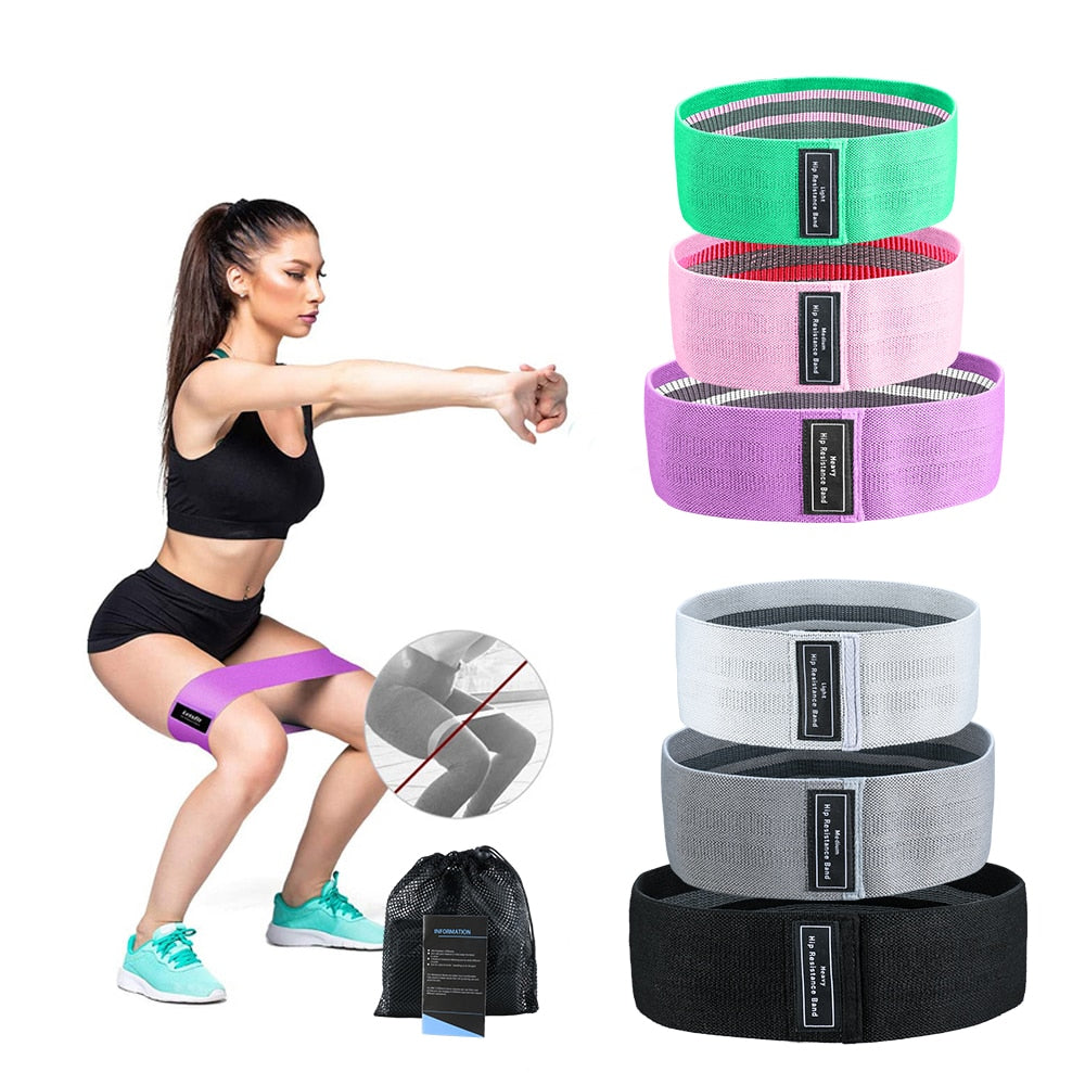 Sport Fitness Resistance Bands Yoga Elastic Mini Anti-slip Expander Rubber Bands Home Workout Full Body Training Equipment