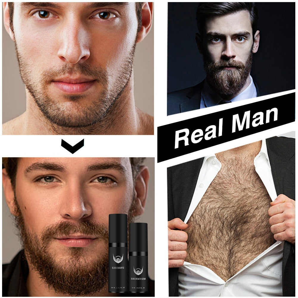 4Pcs/Set Beard Growth Kit with Beard Growth Oil,Beard Growth Roller,Beard Comb,Beard Conditioner,Men&#39;s Beard Care Grooming Kit