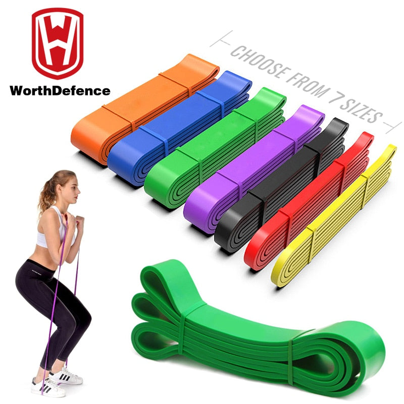 Worthdefence Training Resistance Bands Fitness Rubber Expander for Yoga Pull Up Assist Gum Exercise Workout Equipment