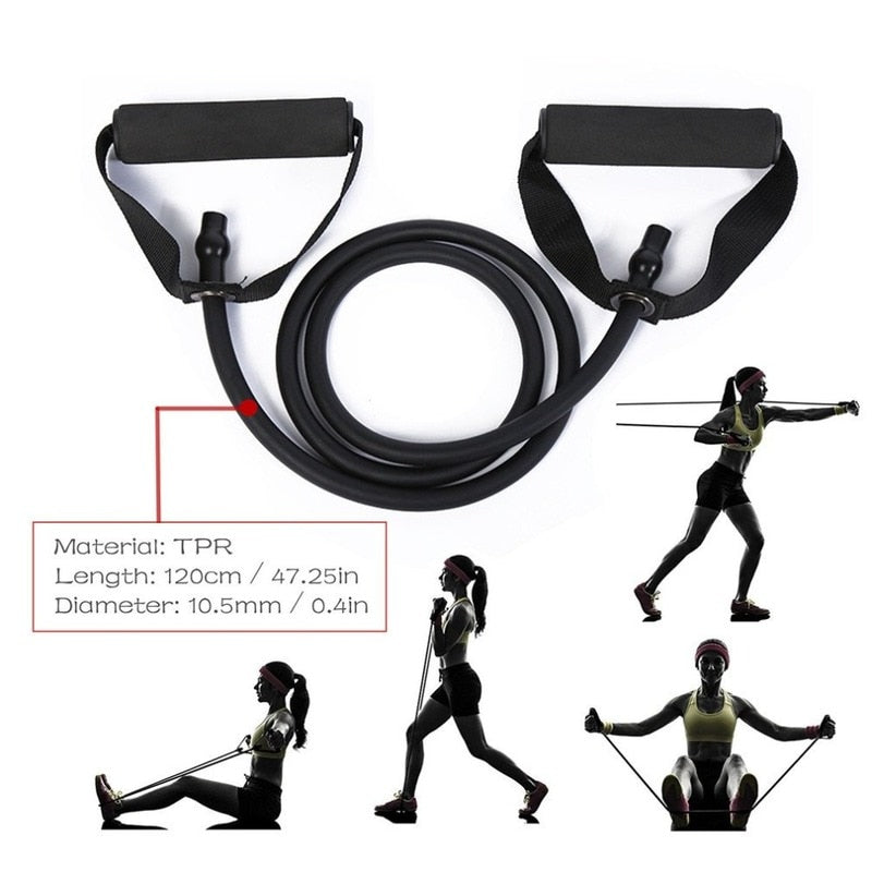 5 Levels Resistance Bands Fitness Yoga Pull Rope Rubber Expander Elastic Band Fitness Rubber Workout Exercise Equipment