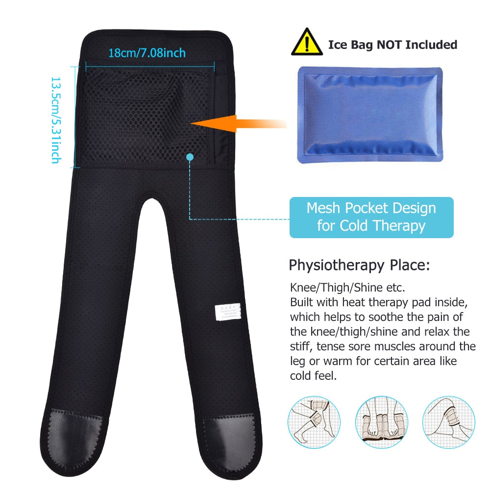 Knee Brace Physiotherapy Heating Therapy Knee Support Brace Old Cold Leg Arthritis Injury Pain Rheumatism Rehabilitation