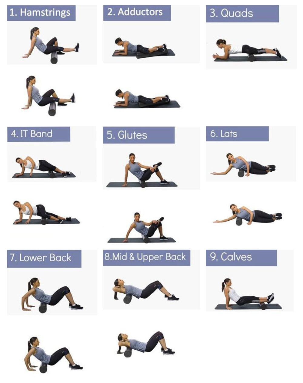 Yoga Block Roller Fitness Ball Set EPP High Density Foam Roller Deep Tissue Massage Pilates Body Muscle Release Exercises