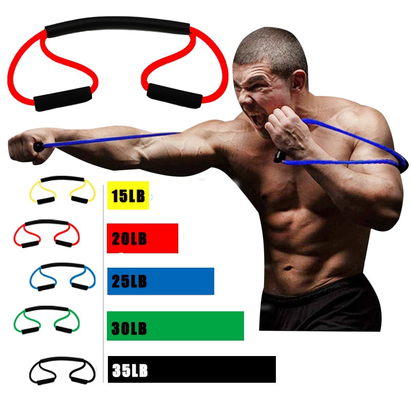Shadow Boxing Resistance Bands Rubber Speed Training Pull Rope Muay Thai Karate Arm Strength Training for Home Gym Workout