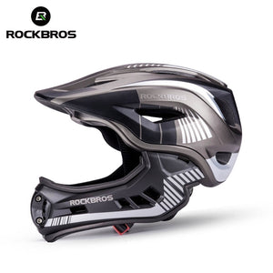 ROCKBROS Full Face Bike Helmet Kids Downhill Removable Integrated Shockproof Anti-sweat With 12 Ventilation Opening