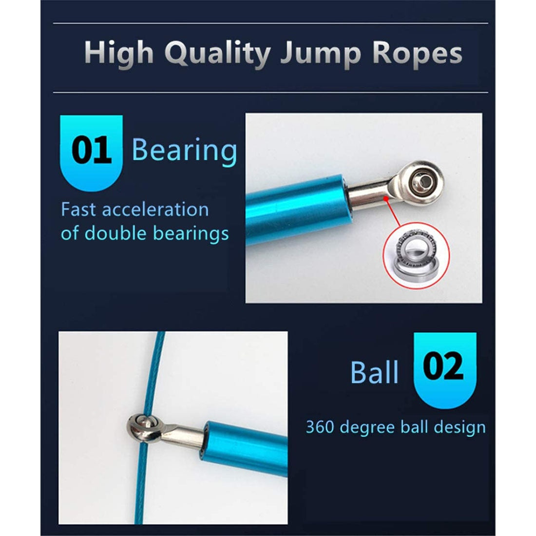 Bearing Skipping Rope Jump Crossfit Men Women Workout Equipment Steel Excercise Fitness Karate Boxing Training