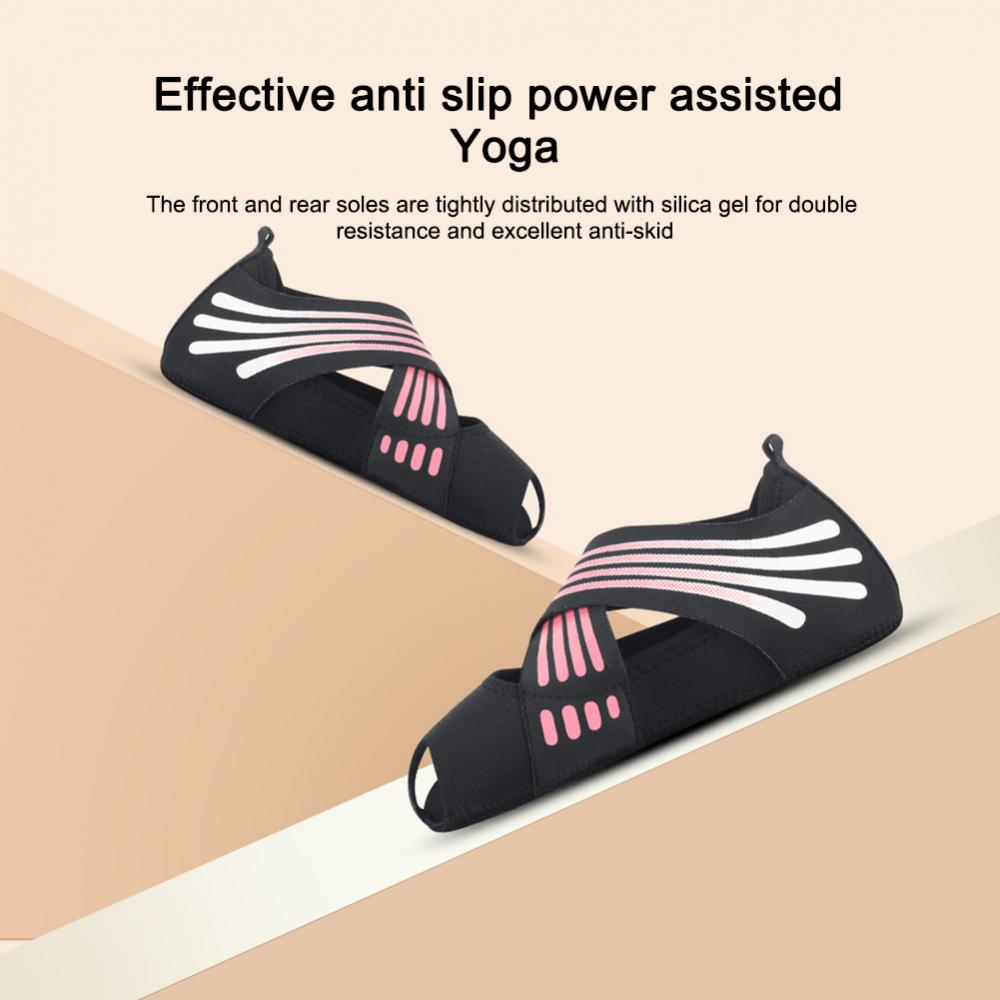 Pilates Dance Socks Indoor Non-slip Yoga Shoes Anti-skid Gym Yoga Fitness Socks Five Toe Backless Fitness Accessories