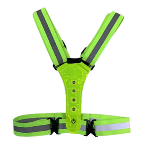 Open image in slideshow, Safety Reflective Vest LED Running Light Y-shaped Harness Night Warning Work Fishing Sports Cycling Equipment
