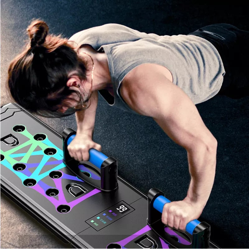 Counting Push Up Board Abdominal Muscles Training Pectoral Workout Exercise Fitness Equipment Home Gym Push-Up Boards