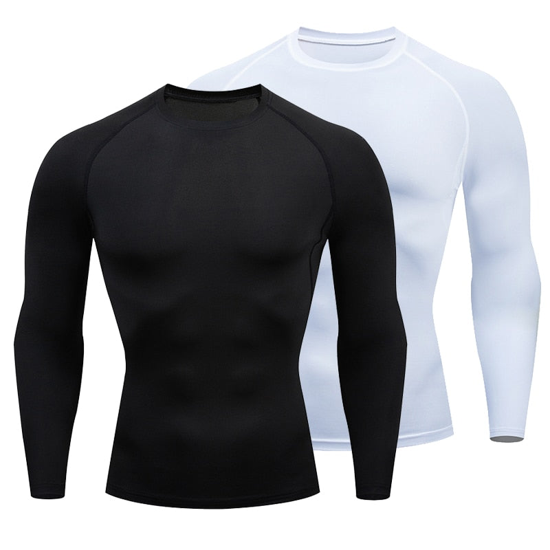 Men Compression Running T Shirt Fitness Tight Long Sleeve Sport Tshirt Training Jogging Shirts Gym Sportswear Quick Dry Rashgard