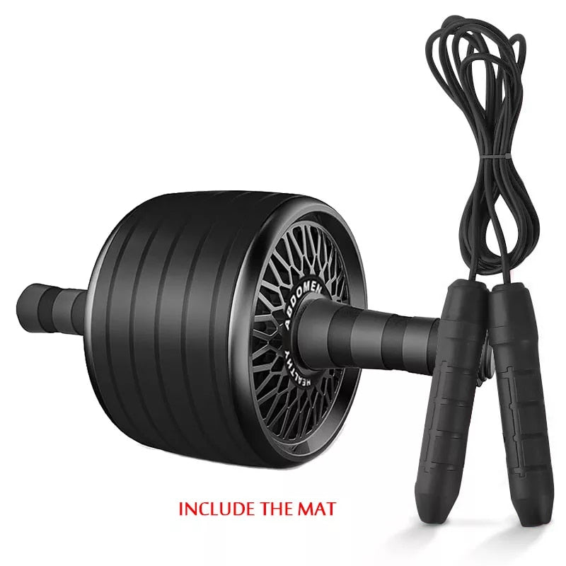 Fashion Ab Roller &amp; Jump Rope No Noise Abdominal Wheel with Mat For Arm Waist Leg Exercise Gym Fitness Equipment