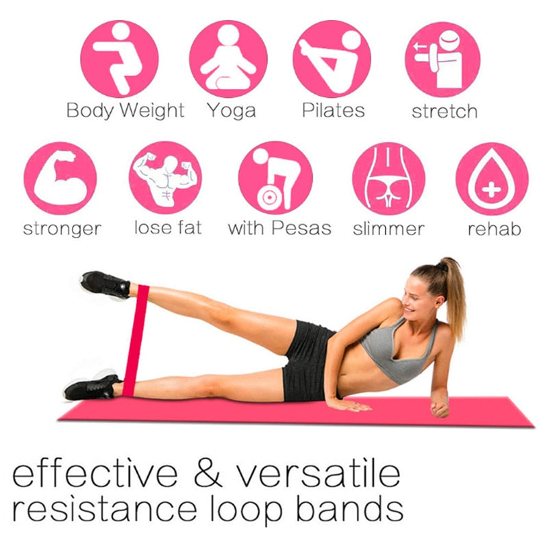 Training Fitness Gum Exercise Gym Strength Resistance Bands Pilates Sport Rubber Fitness Mini Bands Crossfit Workout Equipment 9
