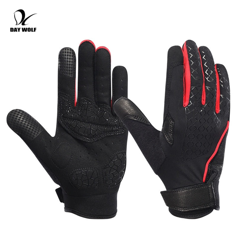 DAY WOLF MTB Cycling Gloves Men Full Finger Women Breathable Sport Fitness Workout Gloves Touch Screen Gym Grip
