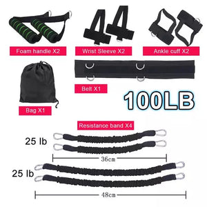 Open image in slideshow, Resistance Bands Boxing Crossfit Exercise Bouncing Trainer Arm Waist Rope Fitness Workout Equipment

