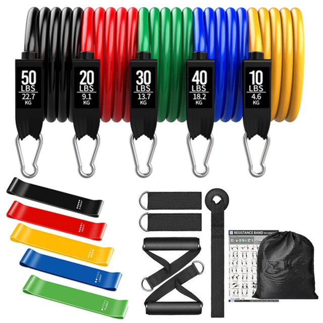 360lbs Fitness Exercises Resistance Bands Pull Rope Yoga Band Equipment